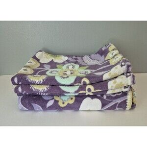 Peri Home Purple Yellow Floral 4 Piece Soft Bath and Hand Towels Set